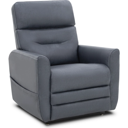 Meyer Power Lift Recliner with Power Headrest, Power Lumbar & Heat in Slate Gray Fabric